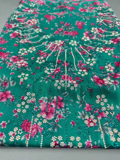 Floral turquoise Mukhawar